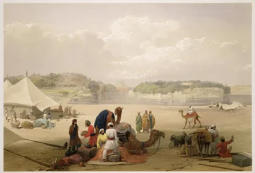 La ville de Roree et la forteresse de Bhukker, sur l